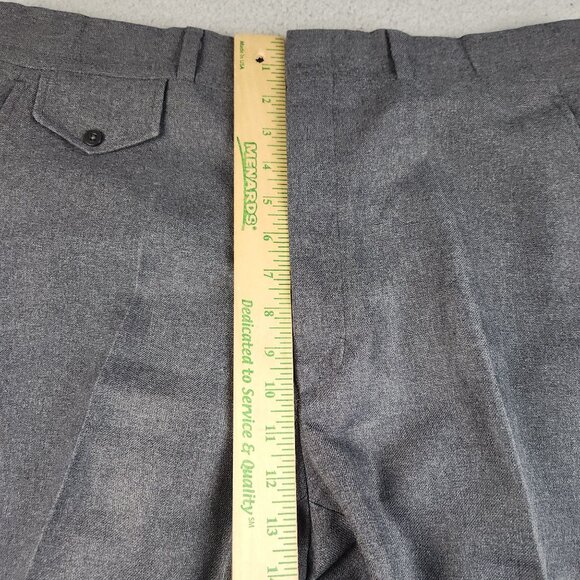 Vintage Haggar Tweed Wool Slacks Pants 34x29 Gray Pleated Trousers Men's Casual - Picture 4 of 7